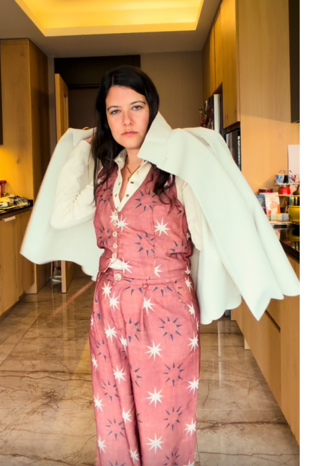 Yıldız Desenli Yelek Pantolon Takım