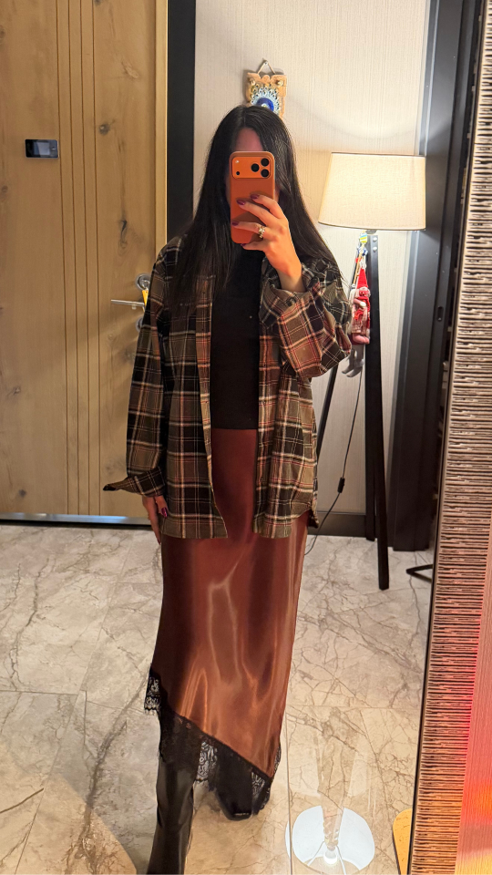 Ekoseli Gömlek Haki