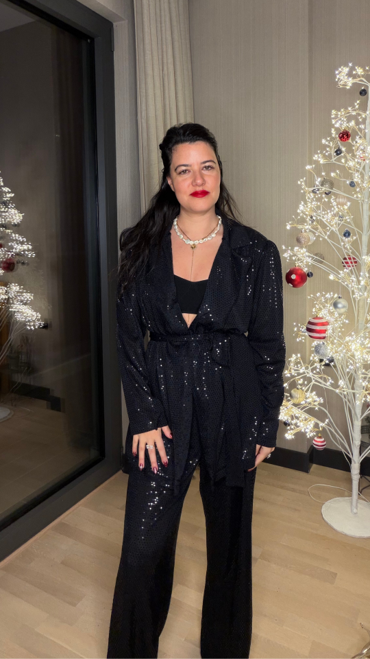 Simli Ceket Pantolon Takım